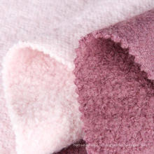 Tissu boucle de mélange en polyester en laine